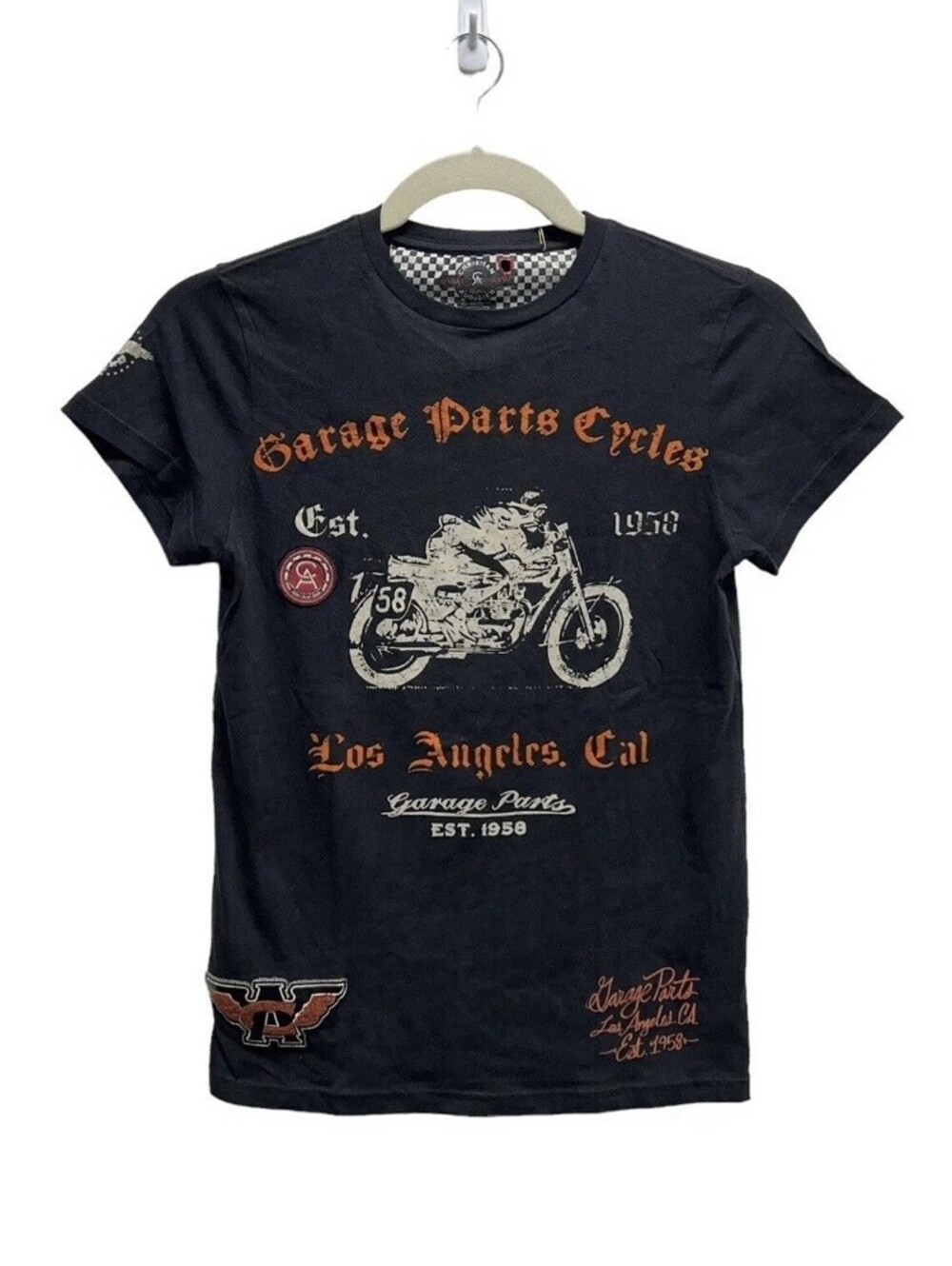 Ed Hardy Christian Audigier Garage Parts Cycles Shirt Black Motorcycle XXL Read